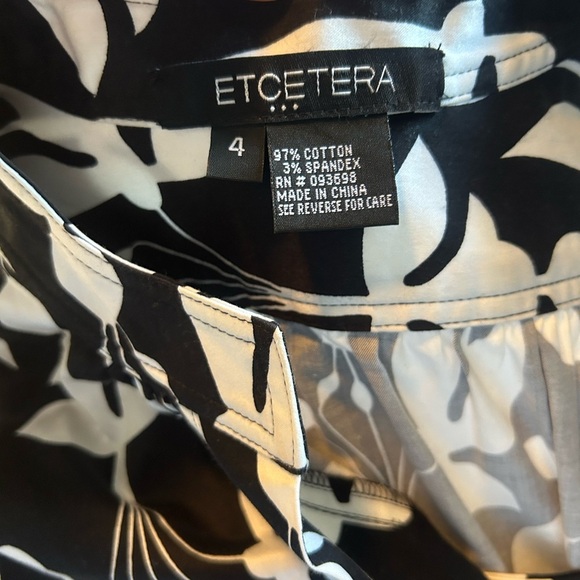 Etcetera Black and White 3/4 Sleeve Dress - Picture 3 of 8